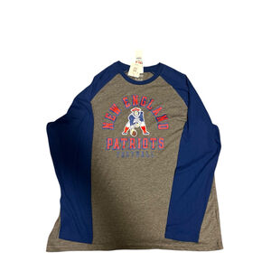 Fanatics NEW ENGLAND PATRIOTS Team Football NFL Raglan Men's Tee Shirt 2XL